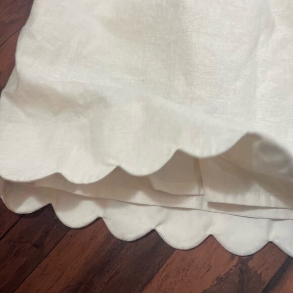J. Crew Scalloped Hem Skirt Linen Blend Size 2 - Picture 3 of 6